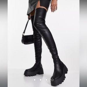 ASOS DESIGN Kaya Chunky Over The Knee Boots